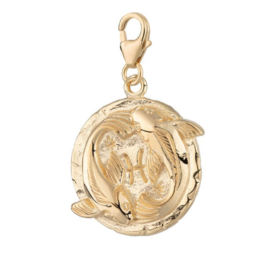 Gold Plated Pisces Zodiac Charm - Lily Charmed