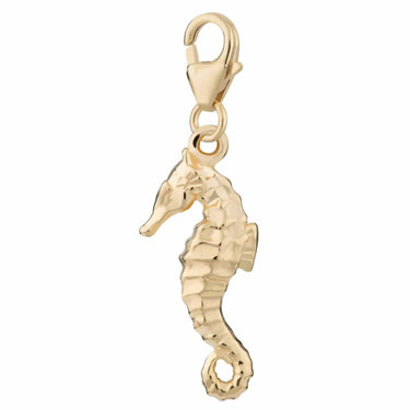 Gold Plated Seahorse Charm - Lily Charmed
