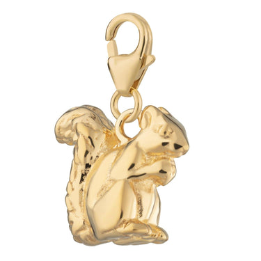 Gold Plated Squirrel Charm | Gold Plated Charms by Lily Charmed