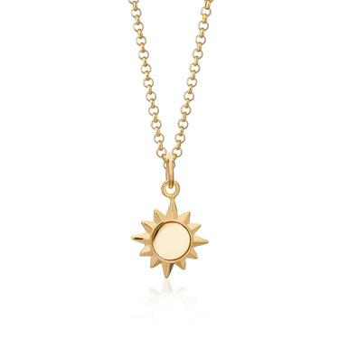 Gold Plated Sunshine Charm Necklace - Lily Charmed