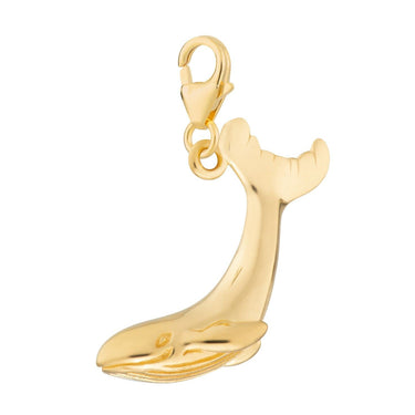 Gold Whale Charm | Ocean Charms for Charm Bracelet | Lily Charmed