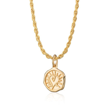Gold Plated Manifest Love Charm Necklace - Lily Charmed