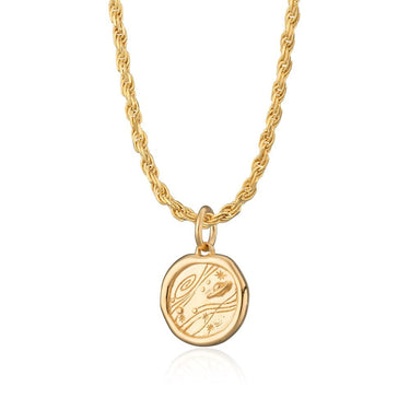 Gold Plated Manifest Trust Charm Necklace - Lily Charmed