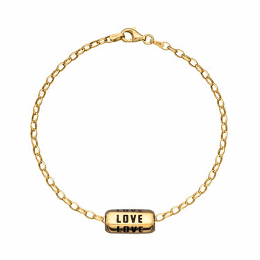 Gold Love is All Around Bracelet in Black by Lily Charmed