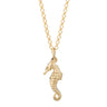 Gold Plated Seahorse Charm Necklace - Lily Charmed