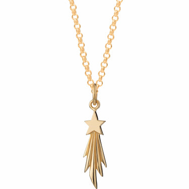 Gold Plated Shooting Star Charm Necklace - Lily Charmed
