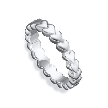 Silver Heart Stacking Ring by Lily Charmed