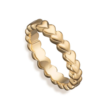 Gold Plated Heart Stacking Ring by Lily Charmed