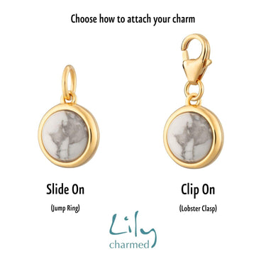Gold Plated Healing Stone Charms for Charm Bracelet - Lily Charmed