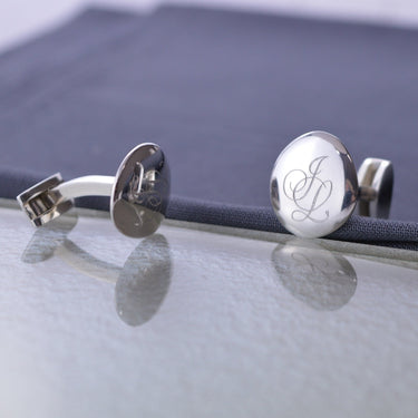Monogrammed Silver Cufflinks - Lily Charmed