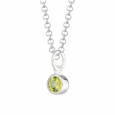 August Birthstone Necklace (Peridot) | Lily Charmed