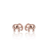 Rose Gold Plated Elephant Stud Earrings - Lily Charmed