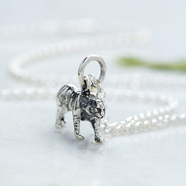Silver Tiger Animal Charm Necklace | Lily Charmed