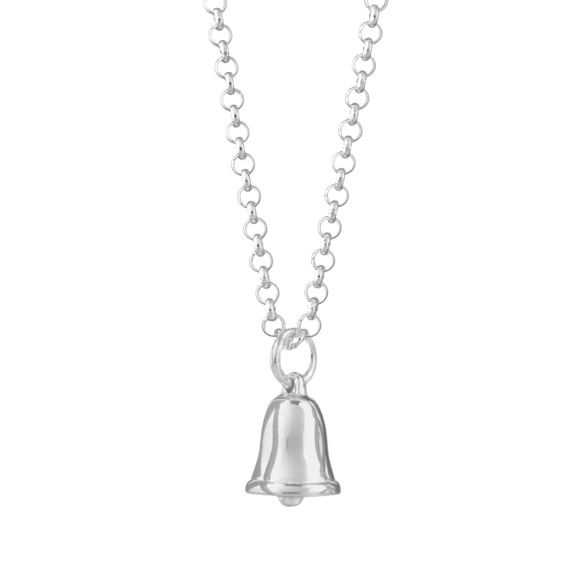 Silver 2025 bell pendant