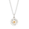 Silver Daisy Flower Charm Necklace - Lily Charmed