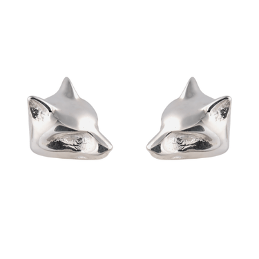 Silver Fox Stud Earrings | Animal Jewellery | Lily Charmed