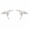Silver Hummingbird Stud Earrings - Lily Charmed