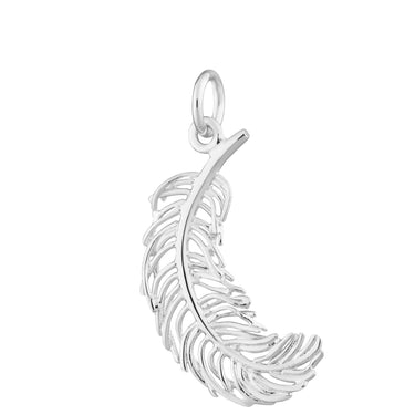 Silver Large Feather Charm by Lily Charmed
