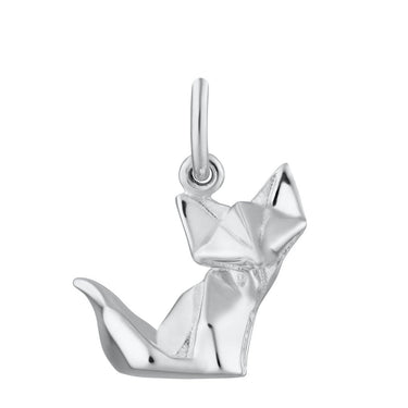 Silver Origami Fox Animal Charm by Lily Charmed