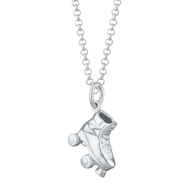 Silver Roller Boot Charm Necklace by Lily Charmed