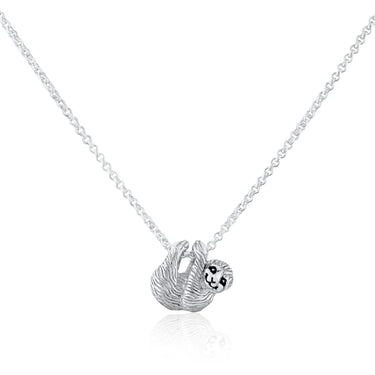 Silver Sloth Charm Necklace | Lily Charmed