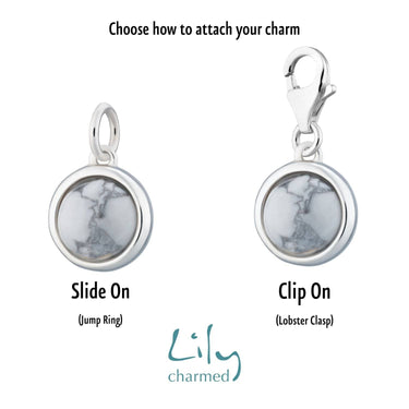 Silver Healing Stone Charm | Healing Crystals for Charm Bracelet by Lily Charmed