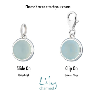 Silver Healing Stone Charm | Healing Crystals for Charm Bracelet by Lily Charmed