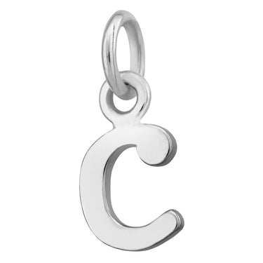Silver Letter Charm c | Alphabet Jewellery | Lily Charmed