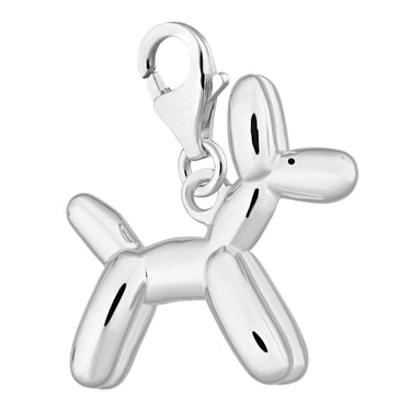Silver Balloon Dog Charm | Silver Charms by Lily Charmed