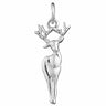 Silver Deer Charm | Christmas-themed Charm for Bracelet | Lily Charmed