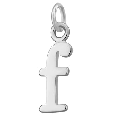 Silver Letter Charm f | Alphabet Jewellery | Lily Charmed