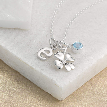 Silver Four Leaf Clover Necklace | Lily Charmed