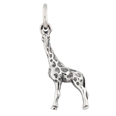 Silver Giraffe Charm | Silver Charms by Lily Charmed
