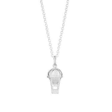 Silver Hot Air Balloon Charm Necklace | Lily Charmed