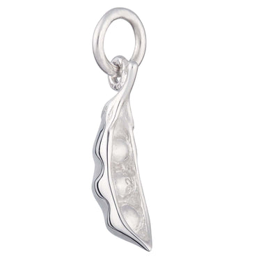 Silver Peapod Charm | Silver Charms by Lily Charmed