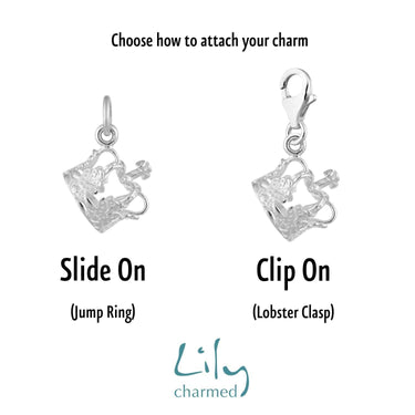 Silver Crown Charm | Silver Charms by Lily Charmed