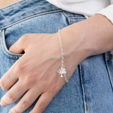 Silver Tree Charm Bracelet - Lily Charmed