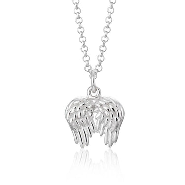 Silver Angel Wings Necklace | Silver Charm Nekclaces by Lily Charmed