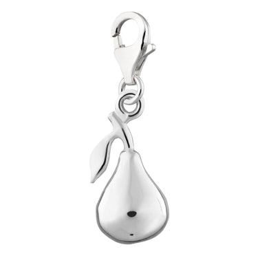 Silver Pear Fruit Charm - Lily Charmed