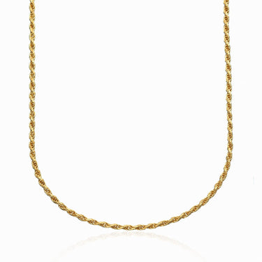 Gold Plated Twisted Rope Chain Necklace by Lily Charmed