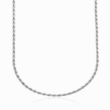 Silver Twisted Rope Chain Necklace by Lily Charmed
