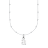 Silver Initial Satellite Chain Necklace | Letter Charm Jewellery | Lily Charmed