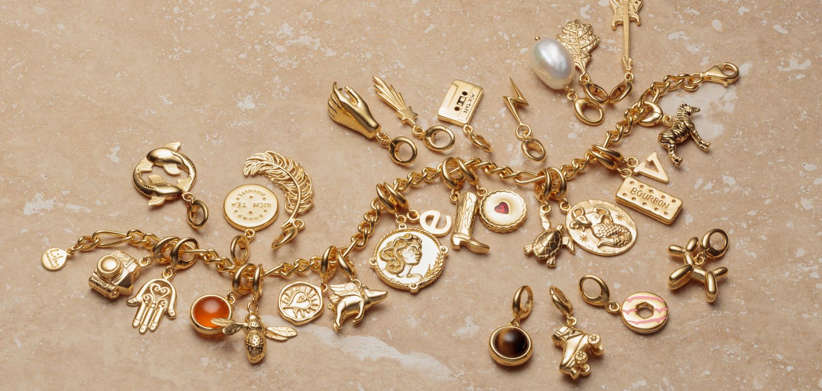 Gold Filled Build Your Own Charm Bracelet Real Diamond Gold Filled