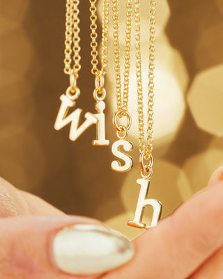 Initial & Alphabet Charm Jewellery | Silver & Gold Letter Pendants by Lily Charmed