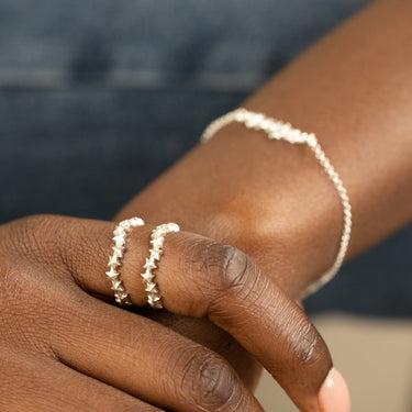 Silver Star Cluster Stacking Ring - Lily Charmed