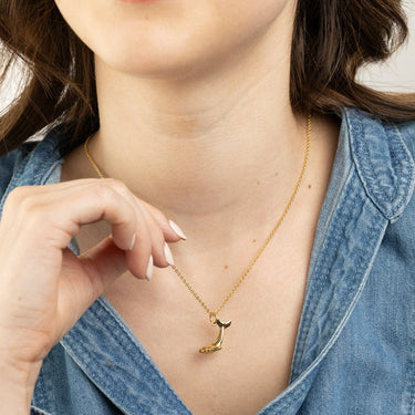 Gold Whale Charm Necklace by Lily Charmed