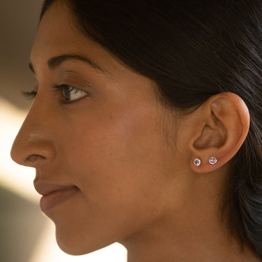 February Birthstone Earrings (Amethyst)
