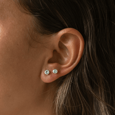 December Birthstone Earrings (Blue Topaz)
