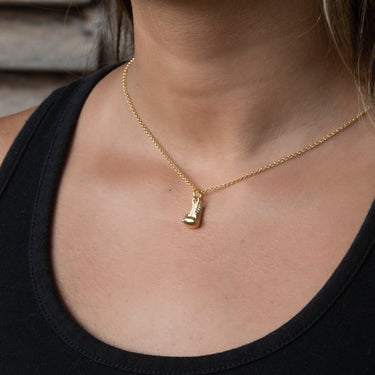 Gold Boxing Glove Charm Necklace | Lily Charmed