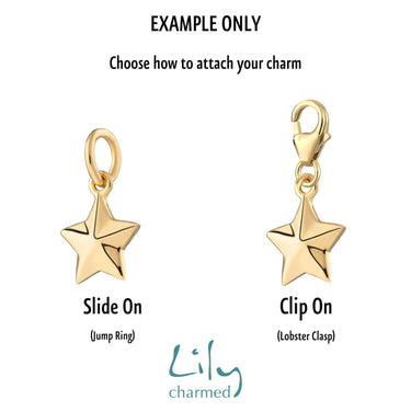 Gold Plated White Star Resin Capture Charm | Lily Charmed
